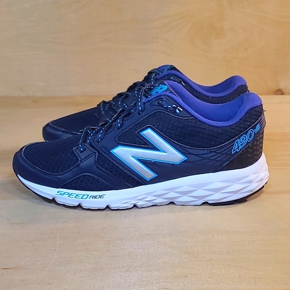 New Balance 490v3 Speed Ride Purple Running Shoes - Picture 5 of 9